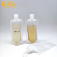 10ml, 50ml, 100ml, sac à pression liquide avec capuchon rabattable, en plastique, personnalisé, pour voyage, crème solaire, shampoing, Lotion, emballage d'échantillon