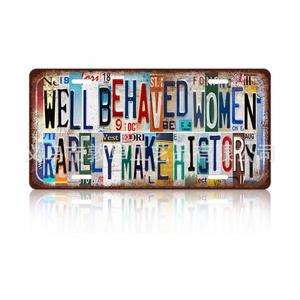 OEM Tinplate Metal License Plate Wall Art - <b>Retro</b> <b>Decor</b> for Home & Garden - Product Image 1