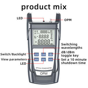 Optik Fiber optik güç ölçer, 10 dalga boyunda yüksek hassasiyetli kırmızı ışık kalem aydınlatma optik zayıflama test cihazı - Product Image 4