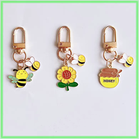 Porte-clés personnalisés en métal avec logo, émail souple ou dur, forme de fleur, dessin animé, animal
