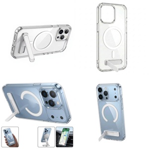 Pack Économique – <span class=keywords><strong>Coque</strong></span> Magnétique Transparente Ultra-Fine avec Support Pliable de Qualité Militaire pour <span class=keywords><strong>iPhone</strong></span> 17 Pro Max 16 15 Plus 14 <span class=keywords><strong>13</strong></span> 12 <span class=keywords><strong>mini</strong></span> 11 - Product Image 1