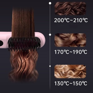 Rechargeable Cordless Hot Comb Hair Straightener <b>Brush</b> - Product Image 2