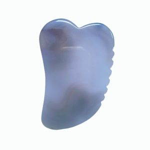 Planche Guasha en agate à bords dentelés, outil de grattage multi-usages pour les soins quotidiens du visage et du corps - Product Image 2