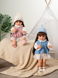 Vente chaude en gros 22 pouces <span class=keywords><strong>Reborn</strong></span> poupées Silicone nouveau-né bébé fille avec cheveux 55cm <span class=keywords><strong>Reborn</strong></span> poupées - Product Image 4