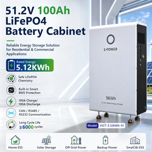 VICTPOWER 5.12kwh Lithium <b>Battery</b> 51.2v Bateria Solar 100ah 320ah Energy Storage at Home 6000 Cycle with CE Certification - Product Image 4