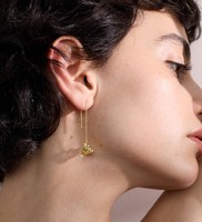 Boucles d'oreilles Threader inspirées du badminton, résistantes au ternissement et durables, plaquées or 18 carats, accessoire sportif de luxe abordable, cadeau