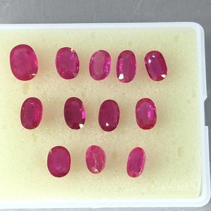 พลอยอัญมณีทรงหลวมสำหรับทำเครื่องประดับอัญมณีธรรมชาติ2-5กะรัตตัดวงรีสีชมพูแดงให้ความร้อน - Product Image 2
