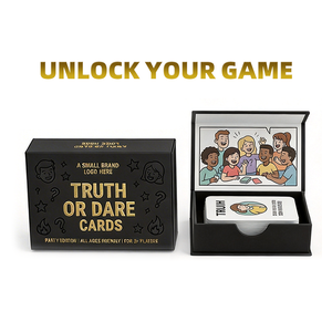 Cartes de jeu de vérité <span class=keywords><strong>ou</strong></span> de défi pour fêtes sur la plage tropicales, imprimées recto-verso, en papier d'art certifié FAMA&ICTI, personnalisées et emblématiques - Product Image 2