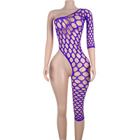 Combinaison de danse de salon brillante en résille, chic, à manches longues, exotique, élégante, ornée de strass, extensible, imprimé floqué, Spandex/Nylon