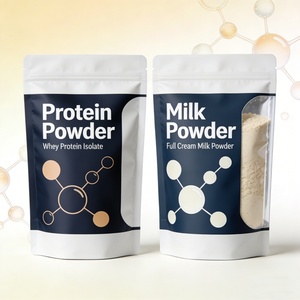 Sachet de protéines de lactosérum personnalisé avec logo, 1 kg, 2 kg, fond plat, boîte, pochette, feuille d'aluminium, Mylar, fermeture éclair, emballage pour compléments nutritionnels - Product Image 2