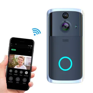 2022 sem fio wi fi vidro personalizado carcaça de metal m7 mini campainha inteligente câmera de vídeo com alto-falante