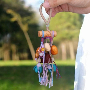 Wholesale Wood Bar Natural Fruit Shell Wind Chime <b>DIY</b> <b>Kits</b>, Multiple Color Bodhi Bead Hanging Pendant Ethnic Handicraft Souvenir - Product Image 4