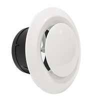 Diffuseur de retour de persienne en plastique Système CVC Vannes de conduit à montage au plafond en plastique Couvercle rond de sortie d'aération