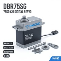 Servomoteur numérique sans balais DMOND DBR75SG 75kg.cm 0.10s avec engrenages en acier pour RC Crawler Buggy Avion 8.4V Étanche à couple élevé