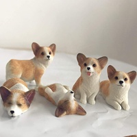 Ornement de chien au design personnalisé Corgi Sculpture Figurine Jouet pour Décoration Commémorative