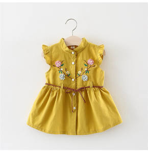 Robes en gros pour bébés filles, style A-line, motifs arabes, broderies à la main, disponibles en ligne dans notre boutique de vêtements - Product Image 1