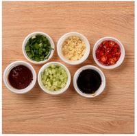 Biodégradable pla à emporter papier à emporter petite sauce piquante emballage pot boîtes boîte tasses conteneur avec couvercles pour restaurant