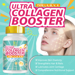 DUOZI Ultra Collagen Booster Capsules Type I II III V X 60 Capsules Soutien Cheveux Peau Ongles Articulations Sans Gluten - Product Image 5