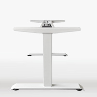 Bureau électrique moderne SH à hauteur réglable, poste de travail assis-debout, cadre métallique, petit bureau debout, capacité de charge 140 kg, silencieux