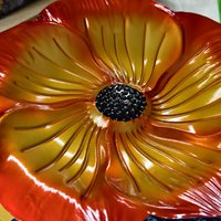 Stock disponible du fabricant : Grand bain d'oiseaux en métal en forme de fleur, simple, pour jardin et cour, également mangeoire décorative