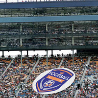 Bandera Tifo de 100% poliéster personalizada para eventos de fútbol