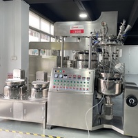 Mélangeur de crème cosmétique et de soins de la peau 100L en petite série, homogénéisateur à cisaillement élevé, mélangeur de gel et de pâte, réacteur sous vide