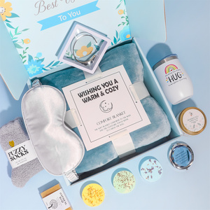 Panier de bien-être 2026 pour femmes, 14 pièces, Cadeaux de spa relaxants pour anniversaire et rétablissement, avec couverture, bougie et gobelet, pour Maman, Sœur - Product Image 3