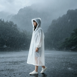 Impermeable Reutilizable de PEVA para Adultos, con Capucha, Plegable, Ligero, Moderno, para Senderismo, Camping y Actividades al Aire Libre - Product Image 3