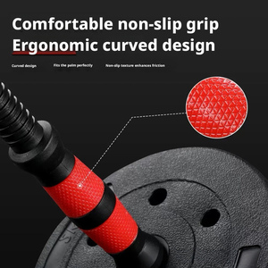 Ensemble <span class=keywords><strong>d</strong></span>'haltères réglables 4-en-1, barre <span class=keywords><strong>de</strong></span> musculation convertible, kettlebell, poussoir, 50 kg, équipement <span class=keywords><strong>de</strong></span> gym portable pour la maison, antidérapant, écologique, avec support - Product Image 5