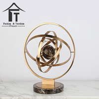 Globe terrestre moderne de luxe en marbre et métal pour bureau, objets décoratifs et accessoires pour la maison