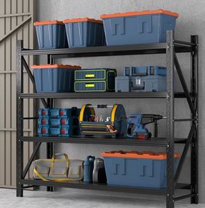 Étagère et étagères réglables en métal sans bouchon Étagère de rangement en entrepôt Étagère à étagères en métal pour travaux légers - Product Image 6