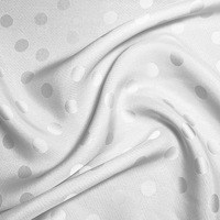 Tissu Jacquard 100% Soie de Mûrier Haut de Gamme à Pois, Satin Lumineux Tissé en Trame pour Vêtements Décontractés et Textiles de Maison, Rouleaux Respirants
