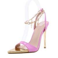 Sandales de Luxe d'Été à Talons Hauts pour Femmes : Boucle Simple à Bout Pointu et Talon Aiguille, Couleur Unie – Fabricant QuiteS