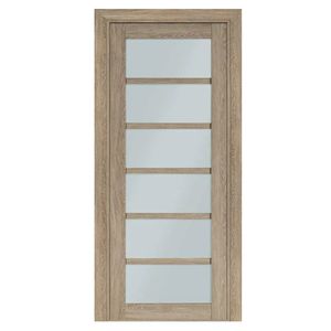 <span class=keywords><strong>Portes</strong></span> internes personnalisées en MDF stratifié placage de bois naturel <span class=keywords><strong>Portes</strong></span> en bois avec vitrail - Product Image 4