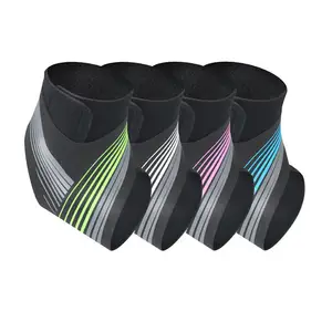 Logotipo personalizado ajustável colorido tornozelo manga compressão elástica tornozelo suporte cintas