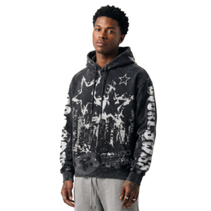 Sudaderas con capucha personalizadas al por mayor, 500GSM, de corte holgado, estilo urbano para hombre, con lavado ácido vintage, sudadera con capucha lisa, OEM - Product Image 3