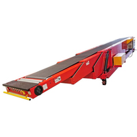 Convoyeur télescopique Lianxin à 1 couche en acier au manganèse 3,0 mm avec système de bande transporteuse PVK 10-60 m/min pour le chargement de camions et de conteneurs