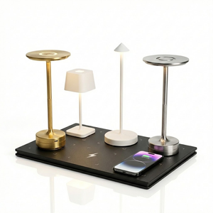 <span class=keywords><strong>Lampe</strong></span> de table <span class=keywords><strong>LED</strong></span> tactile rechargeable de qualité commerciale pour restaurant haut de gamme, avec base de charge 4-en-1 et station de charge <span class=keywords><strong>sans</strong></span> <span class=keywords><strong>fil</strong></span> - Product Image 4