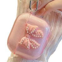 Bowknot écouteur couverture perle chaîne TPU Anti-chute anti-poussière boîte de charge coque pour AirPods 4 3 Pro 2/1 étui de protection pour