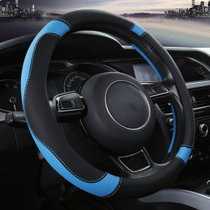 Precios de venta directa de fábrica Cubierta de <span class=keywords><strong>volante</strong></span> de cuero universal Accesorio interior de automóvil de bajo precio con material de goma - Product Image 4
