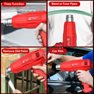 Pistolet thermique Mitsushi 2000W température haute efficacité 100-650 ℃ entièrement réglable pour la soudure, le séchage et le ramollissement de la peinture. - Product Image 5