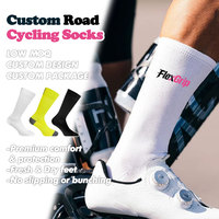 Chaussettes de cyclisme aérodynamiques professionnelles personnalisées de haute qualité pour l'automne, respirantes, pour le sport en montagne