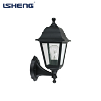 Lampe murale extérieure E27 IP44 étanche, style vintage, pour jardin, véranda, AC220-240V, plastique noir