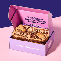 Boîtes d'emballage en carton pliables de luxe pour gâteaux, biscuits, brownies, cookies, beignets, emballages cadeaux avec logo