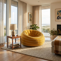Fauteuil pouf OEM&ODM, mobilier de salon moderne, style français luxueux, fauteuils pouf relaxants