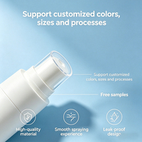 Spray fin pour le visage et le corps en plastique PET doux au toucher, avec logo personnalisé unique et forme ronde