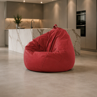 Fauteuil inclinable moderne en forme de poire avec tissu PVC 600D, design une place pour usage extérieur par enfants et adultes