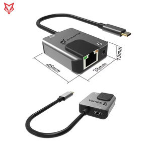 Adaptateur Sarafox SM65 3 en 1 Type C vers audio 3,5 mm avec réseau RJ45 1000 Mbps et PD3.0 - Product Image 3