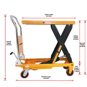 家用平板升降用自动液压剪叉式升降机小车小型升降机高效液压自动升降机 - Product Image 4