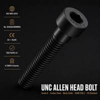 Vis à tête Allen UNC 1/4 5/16 3/8 1/2 5/8 3/4 pouce, vis à six pans creux, norme ASME B18.3, grade 8, oxyde noir, norme américaine